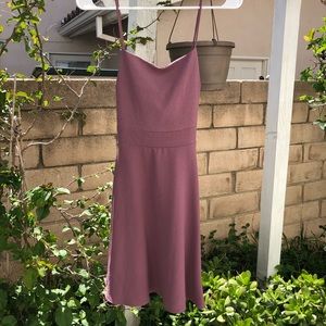 dusty purple a - line dress